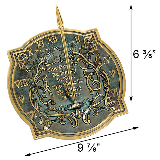 Rome Happiness Sundial and Stepped Pedestal