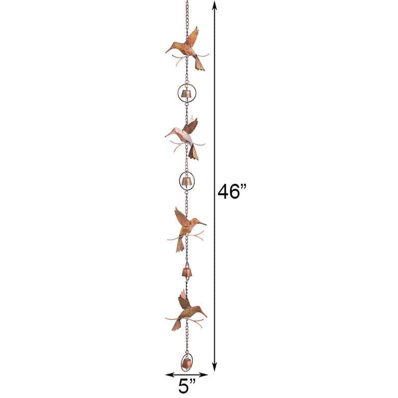 Ancient Graffiti Decorative Hanging Chain, Hummingbirds