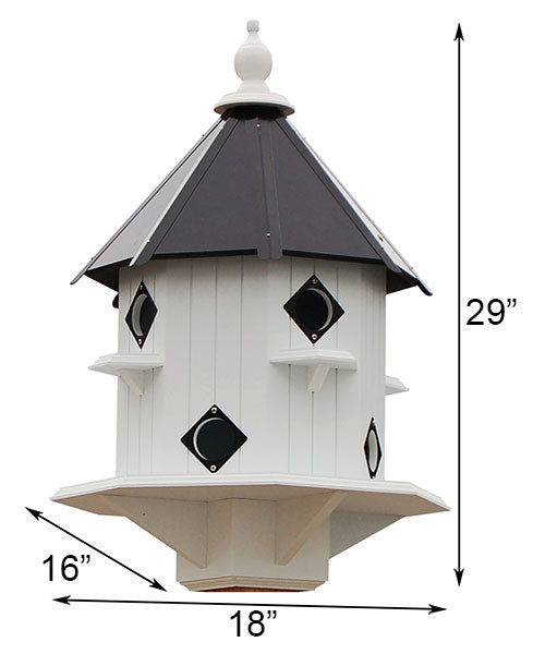 Wing & A Prayer Purple Martin Castle House, Black Roof