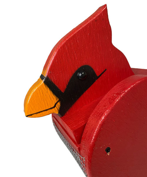 Amish Cardinal Shaped Bird Feeder