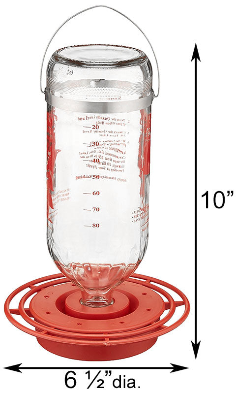 Best-1 Glass Hummingbird Feeder, 32 oz.