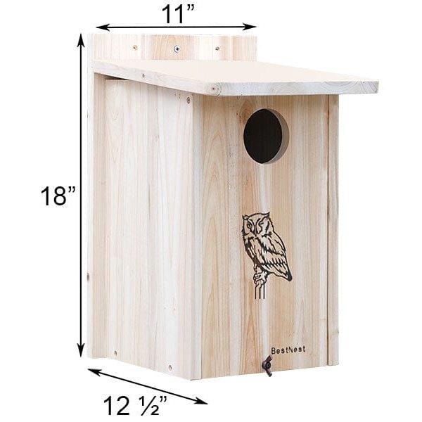 BestNest Premium Screech Owl / Kestrel House