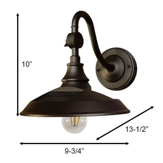 Classy Caps Dark Bronze Solar Barn Light