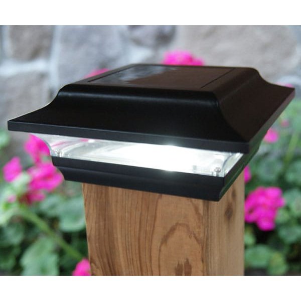 Classy Caps Imperial Solar Post Lights, Black, Pack of 2