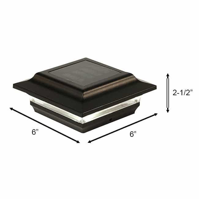 Classy Caps Imperial Solar Post Lights, Black, Pack of 2