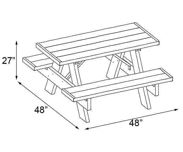 Dura-Trel Kid's Picnic Table, 4'