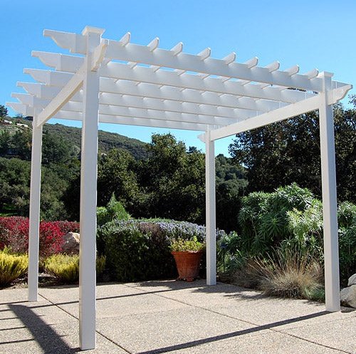 Dura-Trel Queensbrook Pergola, White, 9.5' x 9.5'