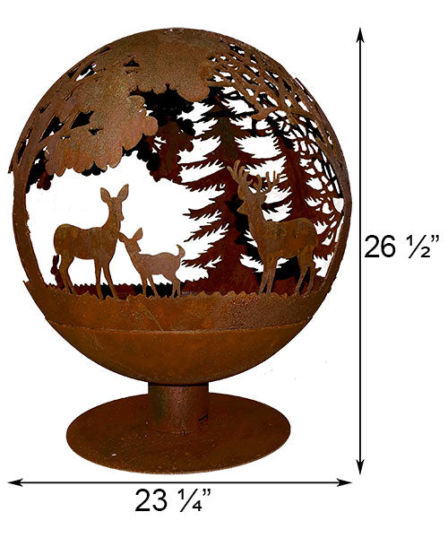 Esschert Design Steel Wildlife Fire Sphere, Large, 23" dia.