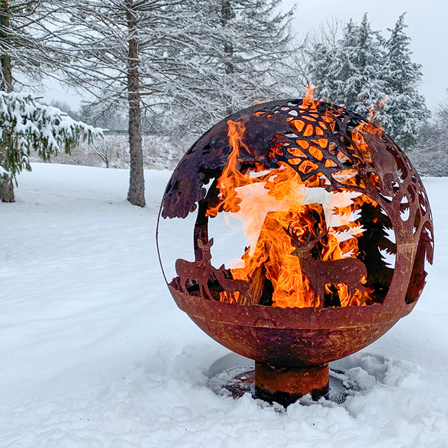 Esschert Design Steel Wildlife Fire Sphere, Large, 23" dia.