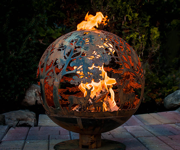 Esschert Design Steel Wildlife Fire Sphere, Large, 23" dia.