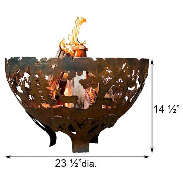Esschert Design Steel Wildlife Fire Bowl, Large, 23.5" dia.