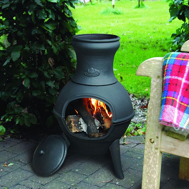 Esschert Design Cast Iron Terrace Chimenea Heater, 16" dia.