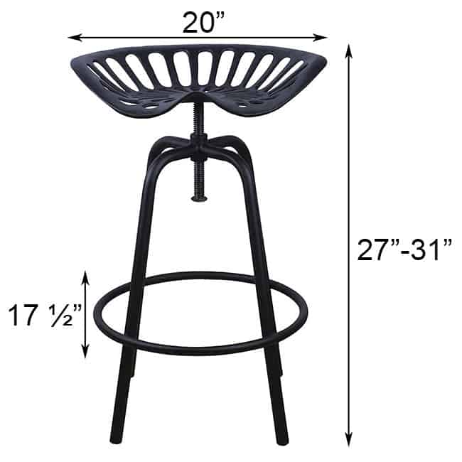 Esschert Design Tractor Chair, Black