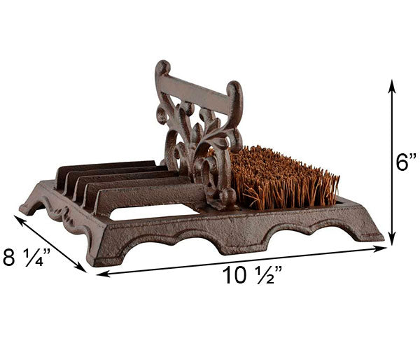 Esschert Design Cast Iron Boot Brush with Scraper