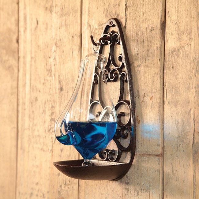 Esschert Design Glass Barometer with Cast Iron Holder