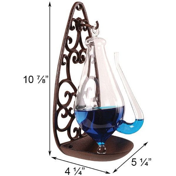 Esschert Design Glass Barometer with Cast Iron Holder