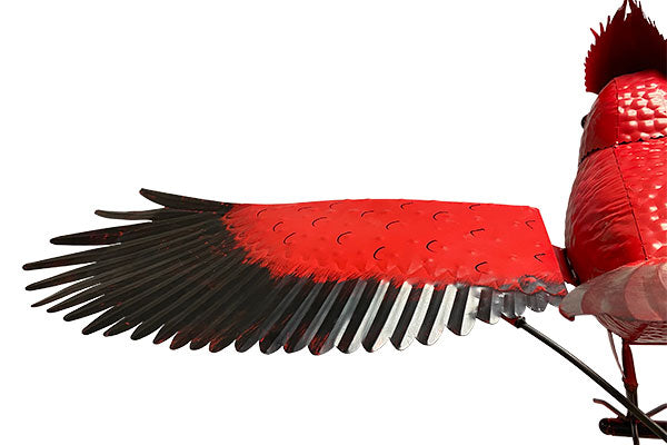 Esschert Staked Metal GIANT Flying Cardinal Rocker, 84"H