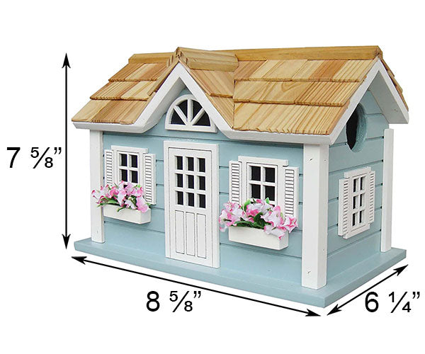 Home Bazaar Nantucket Cottage Bird House, Blue