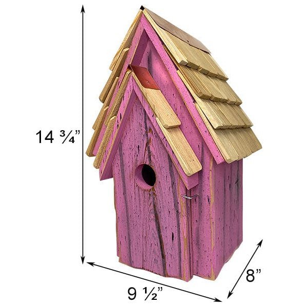 Heartwood Bluebird Bright Bird House, Pink