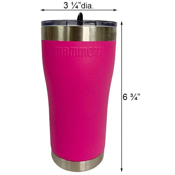 Mammoth Stainless Steel Tumblers, Pink, Pack of 4