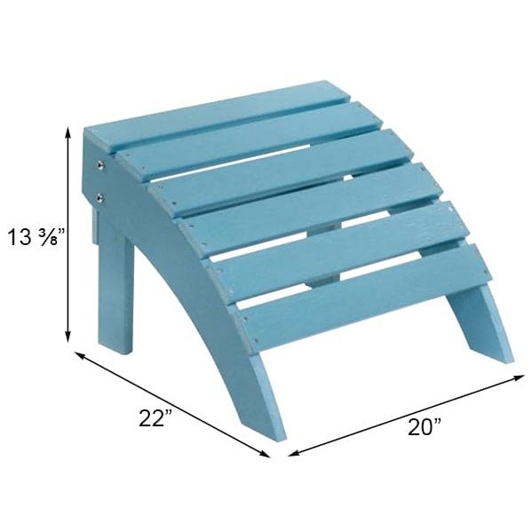 Nestera Adirondack Footstool, Blue