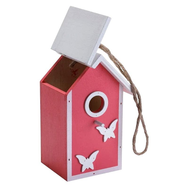 Cotton Candy Bird House with Butterflies, Pink