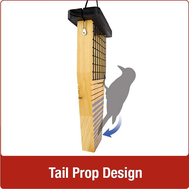 Nature's Way Cedar Suet Feeder with Tail Prop