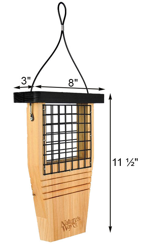 Nature's Way Cedar Suet Feeder with Tail Prop