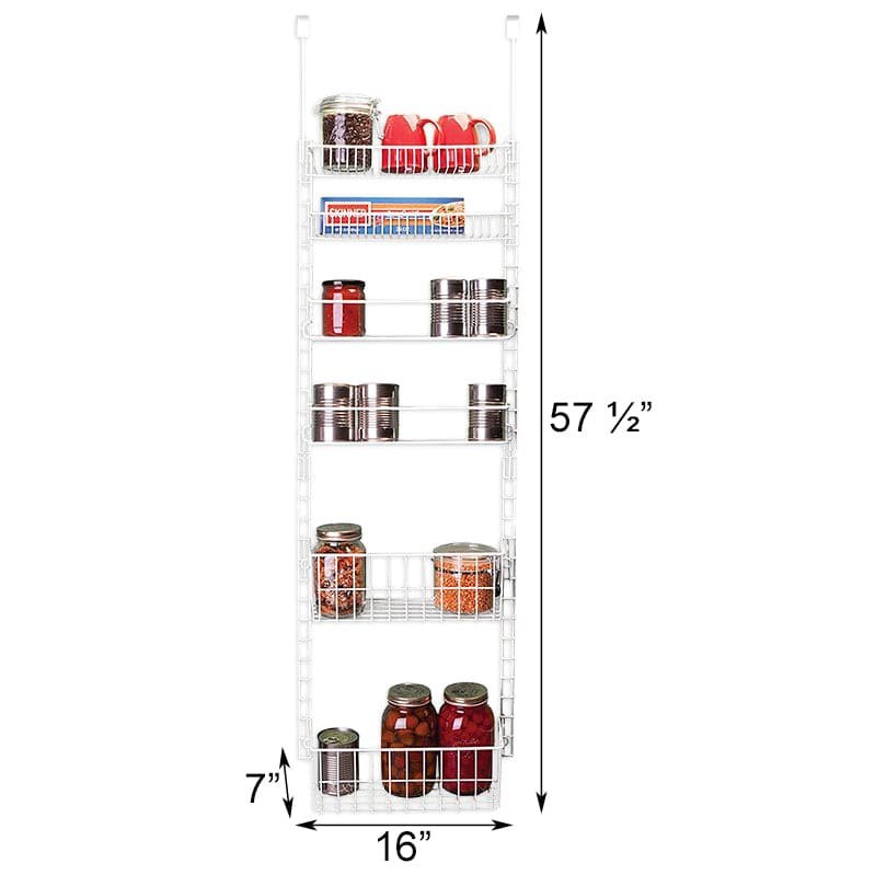 Grayline by Panacea Over-the-Door Organizer, White, 57.5"H