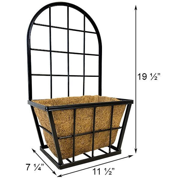 Panacea Modern Farmhouse Wall Planter w/Trellis, 11.5"W