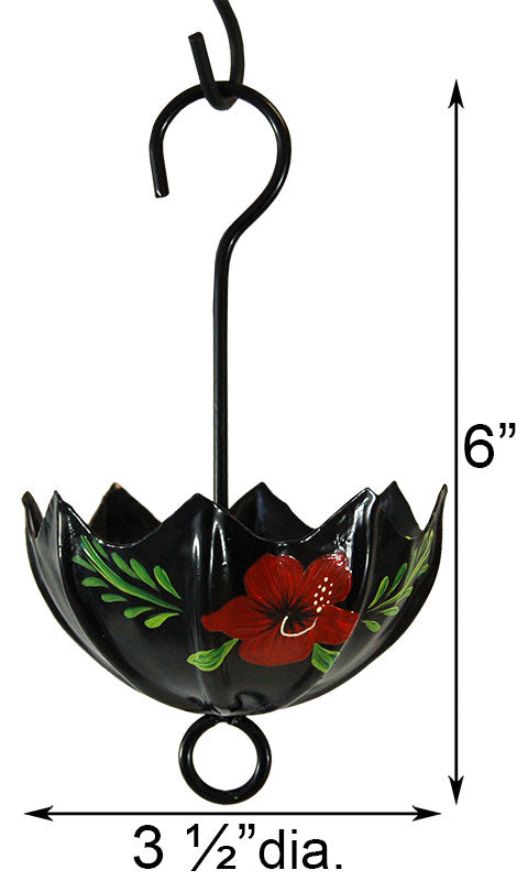 Parasol Botanica Ant Moats, Black, Red Hibiscus, Pack of 2
