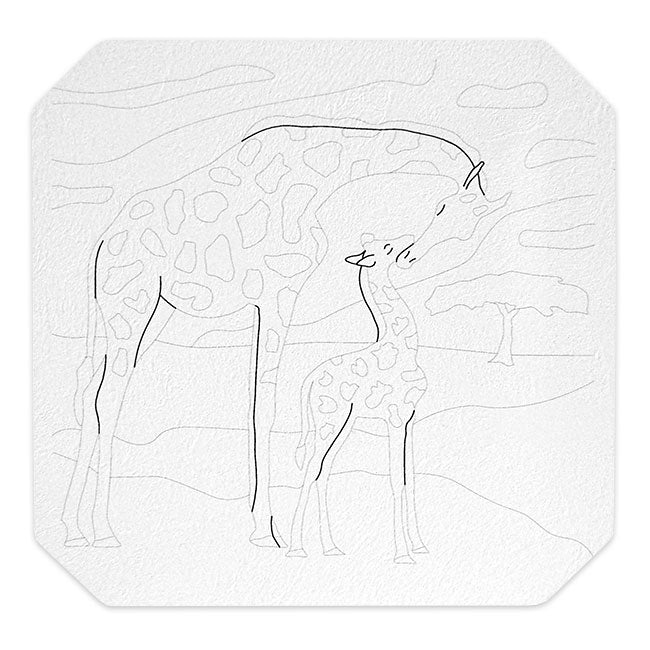 Kids DIY Paint By Numbers Giraffe Canvas by Prime Retreat