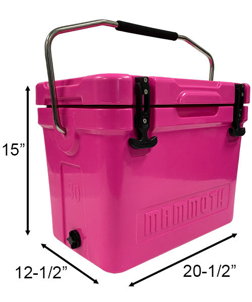 Mammoth Cruiser Cooler, Pink, 27 Quarts, by Prime Retreat