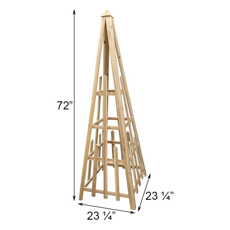 Premium Cedar Pyramid Trellis by Prime Retreat, 72"H