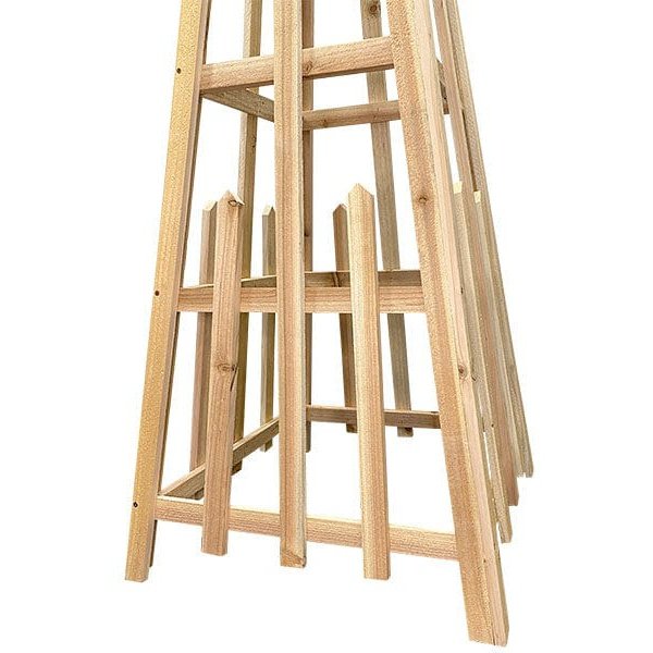 Premium Cedar Pyramid Trellis by Prime Retreat, 72"H