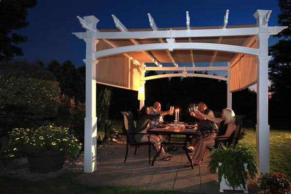 New England Malibu Pergola, White, 10' x 10'