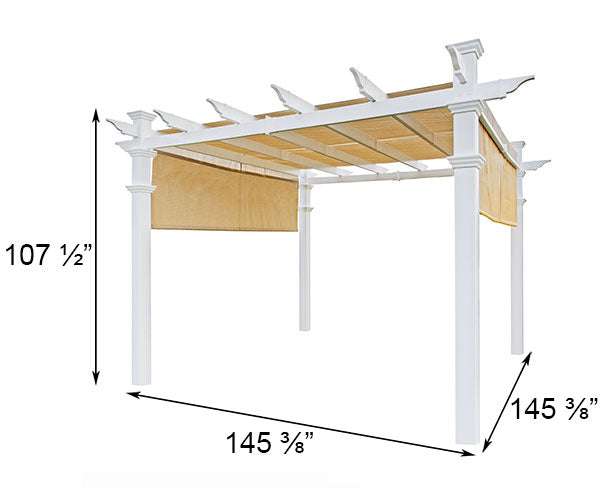 New England Malibu Pergola, White, 10' x 10'