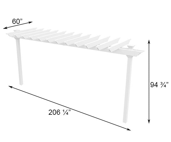 New England Arbors Hammock Stand, White, 94.75"H