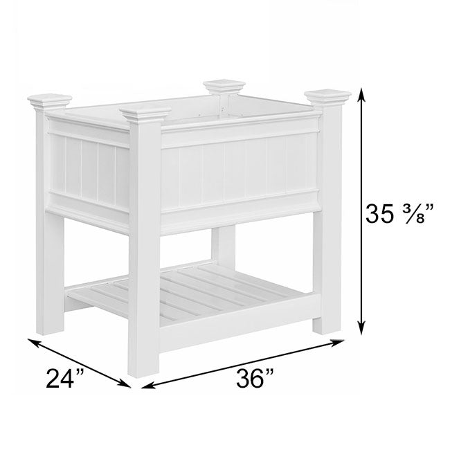 New England Cambridge Raised Planter Bed, 3'L x 2'W