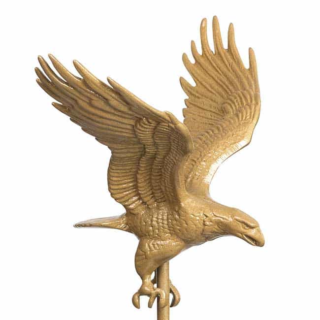 Whitehall Full-Bodied Eagle Weathervane, Gold-Bronze