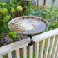 Achla African Daisy Bird Bath with Over Rail Bracket