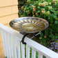 Achla African Daisy Bird Bath with Over Rail Bracket