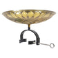 Achla African Daisy Bird Bath with Over Rail Bracket