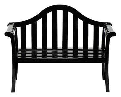 Achla Camelback Bench, Black, 53"L