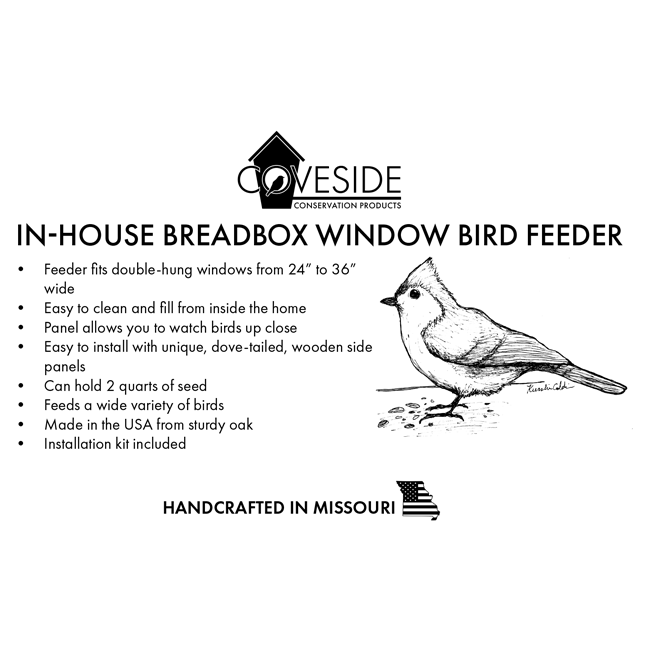 Coveside In-House Breadbox Window Bird Feeder