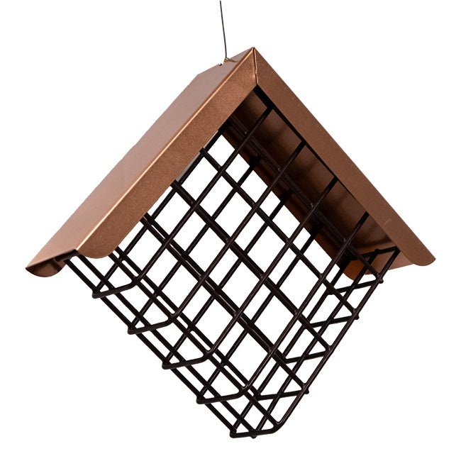 C&S Hanging Suet Basket with Copper Colored Roof