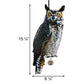 Esschert Design Hanging Scarecrow Owl, 15.25"