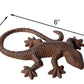 Esschert Design Cast Iron Lizard Statue, Antique Brown