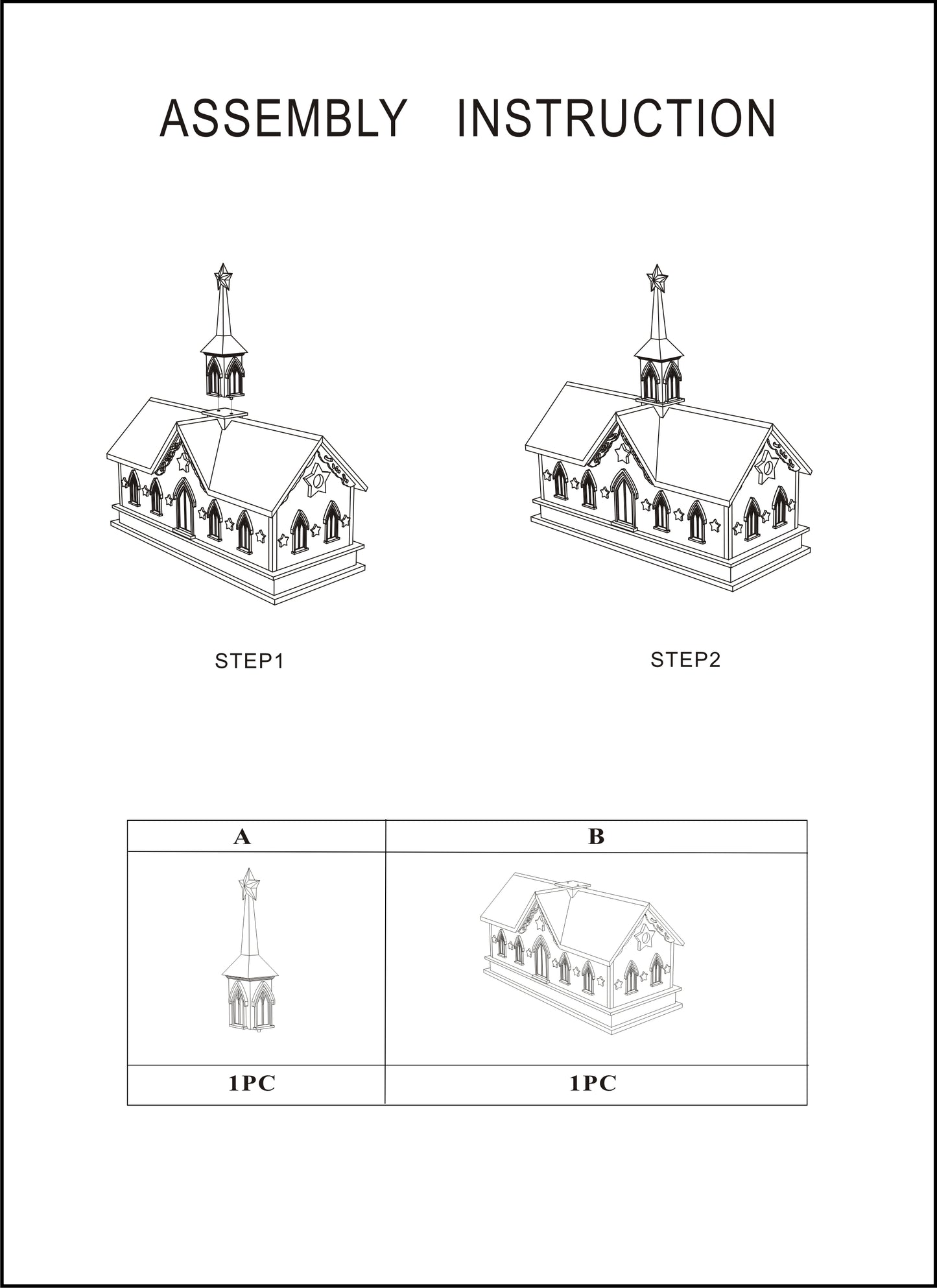 Home Bazaar Star Barn Bird House