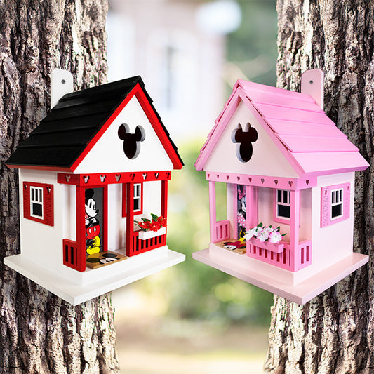 Home Bazaar Mickey and Minnie Cottage Bird House Kit